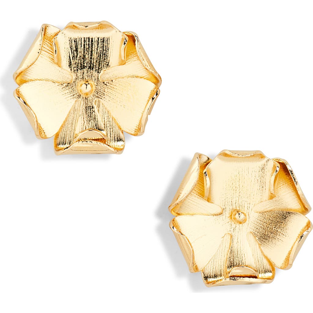 Ki-ele Small Thalia Orchid Stud Earrings In Gold