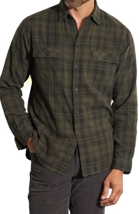 Redding Plaid Flannel Button-Up Shirt