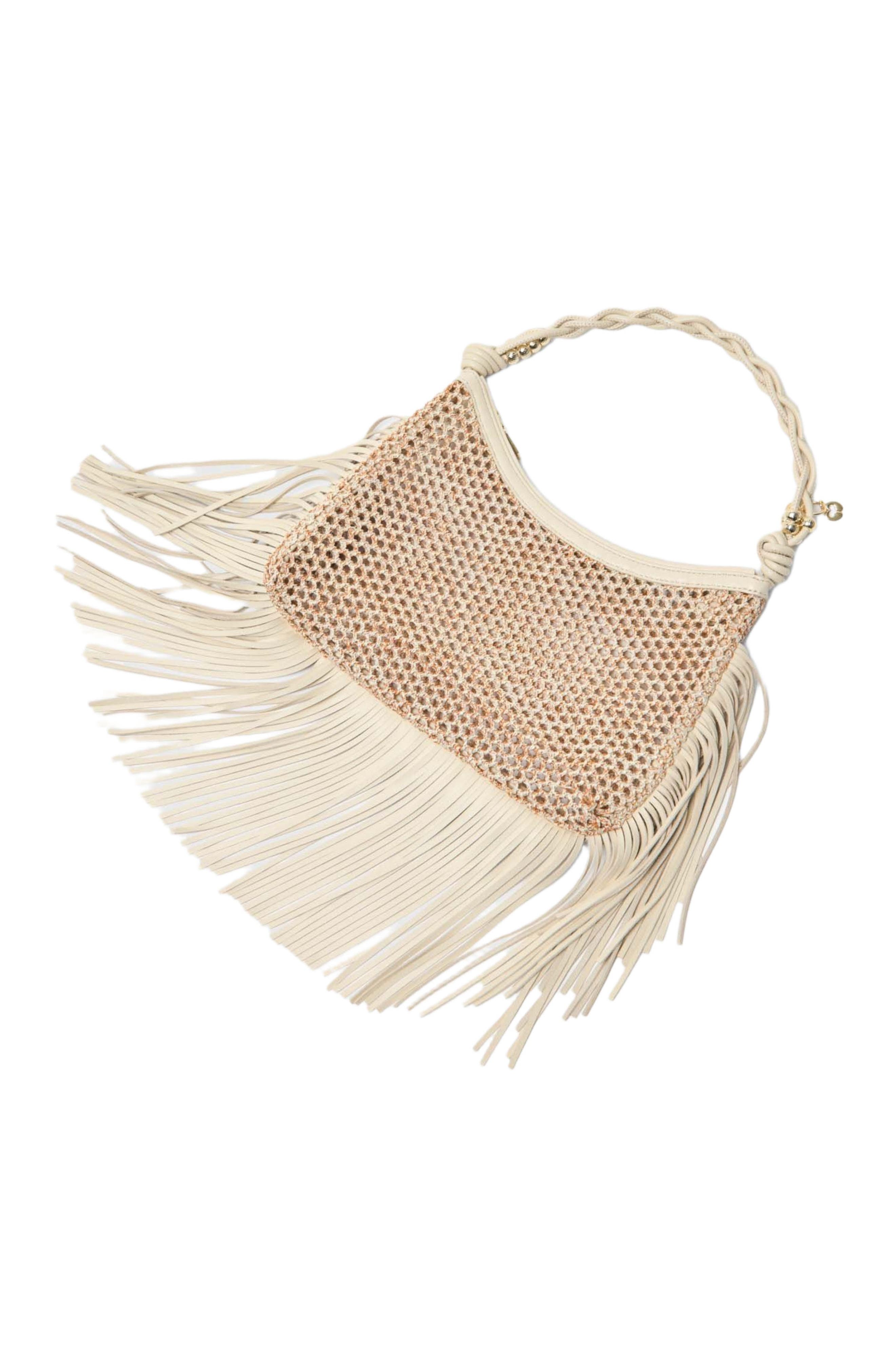 maje Hobo net bag, Alternate, color, Nude