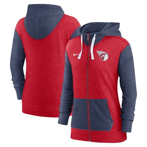 売れ筋商品|||ナイキ カットソー トップス レディース Women's Red Atlanta Braves Full-Zip Hoodie Red Atlanta Braves Ladies Sweatshirts, Braves Hoodies, Fleece