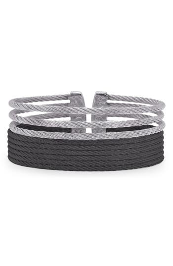 Alor ® Stacked Cable Cuff Bracelet In Black/grey