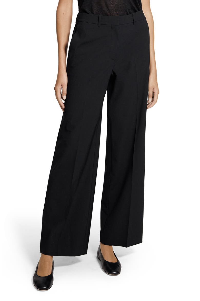 Stretch Wool Pants, Main, color, BLACK
