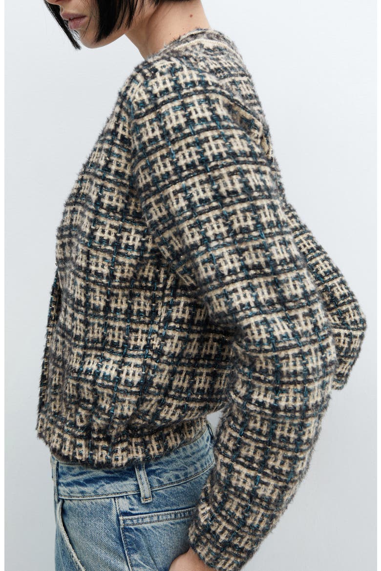Dolors Tweed Jacket, Alternate, color, NAVY