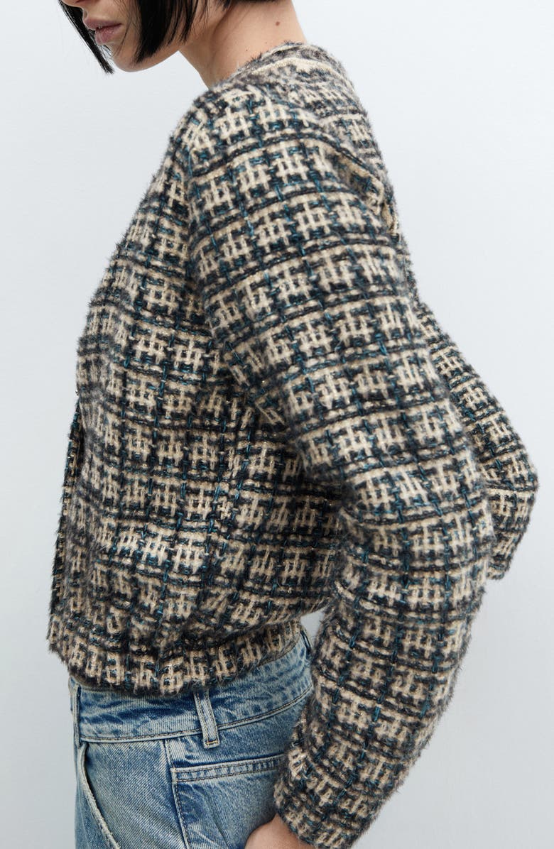 MANGO Dolors Tweed Jacket, Alternate, color, 