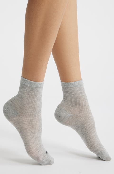 Sheer Rib Crew Socks