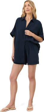 Pact Organic Cotton Coastal Double Gauze Shorts
