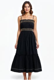 Exquise Spaghetti Strap Midi Dress