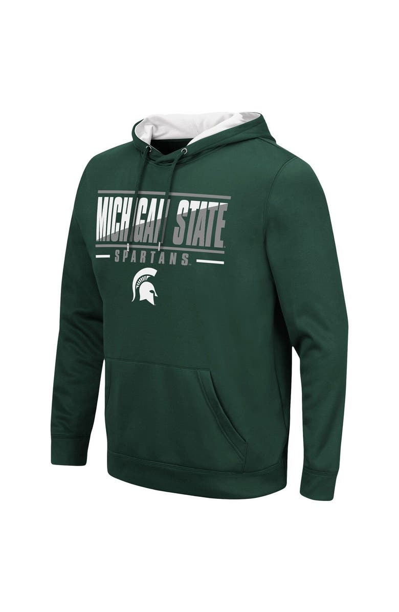 COLOSSEUM Men's Colosseum Green Michigan State Spartans Slash Stack 2.0 Pullover Hoodie, Alternate, color, Green