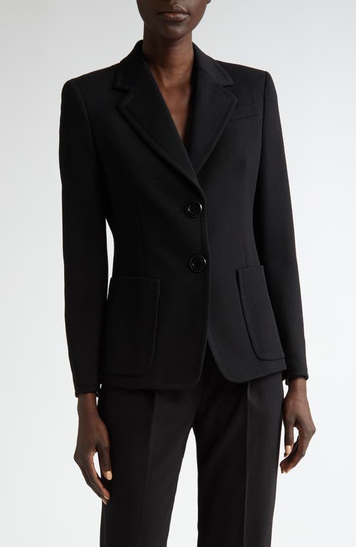 Akris punto Virgin Wool Tricotine Blazer in Black 