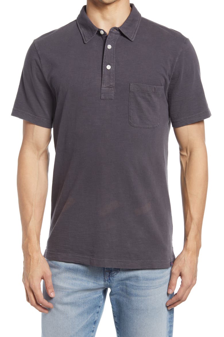 Sunwashed Organic Cotton Polo, Main, color, WASHED BLACK