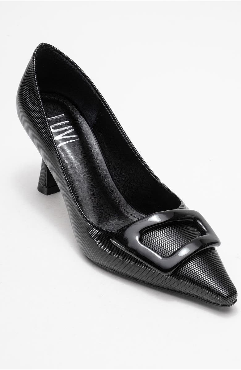 Prologue Shoes Astra Buckle Pointed Toe Pump, Main, color, Black