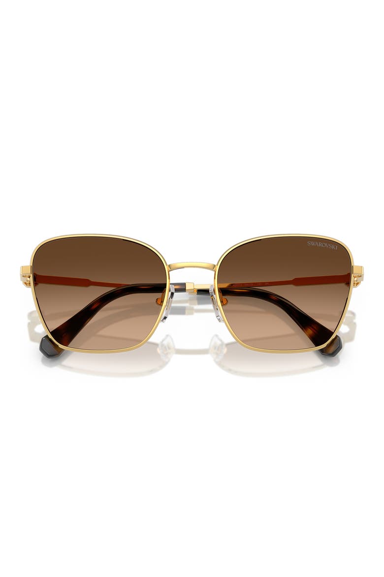 55mm Gradient Pilot Sunglasses, Alternate, color, GOLD/BROWN