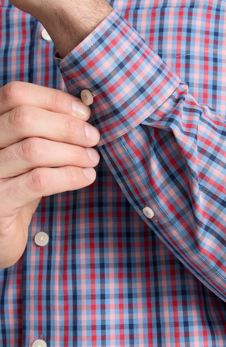 UNTUCKit Royston Wrinkle Free Cotton Button-Up Shirt, Alternate, color, Plum