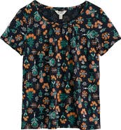 Seasalt Cornwall Appletree Floral Keyhole T-Shirt