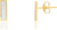 The Lovery Fine Jewelry Mother of Pearl Bar Stud Earrings