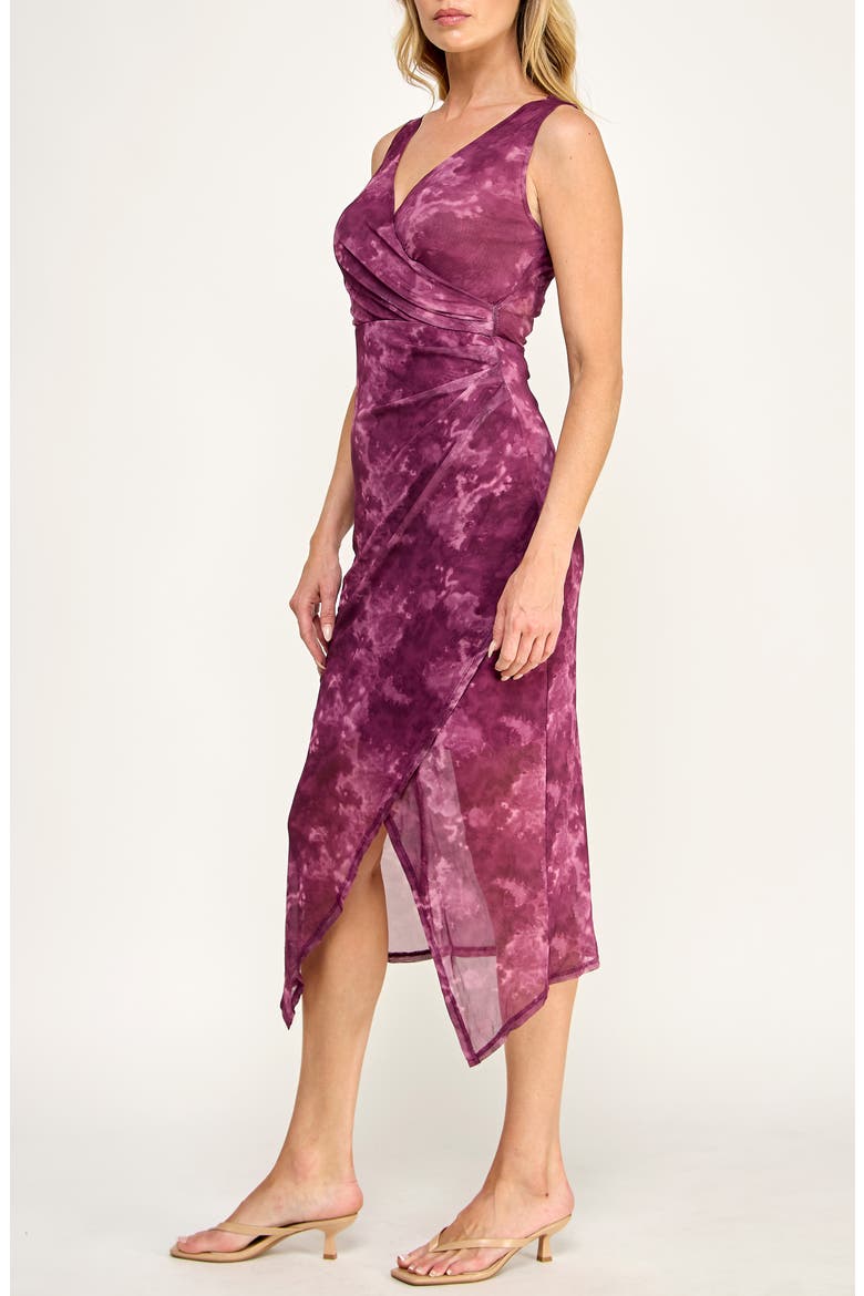 Sleeveless Mesh Midi Dress, Alternate, color, VIOLET/ PURPLE