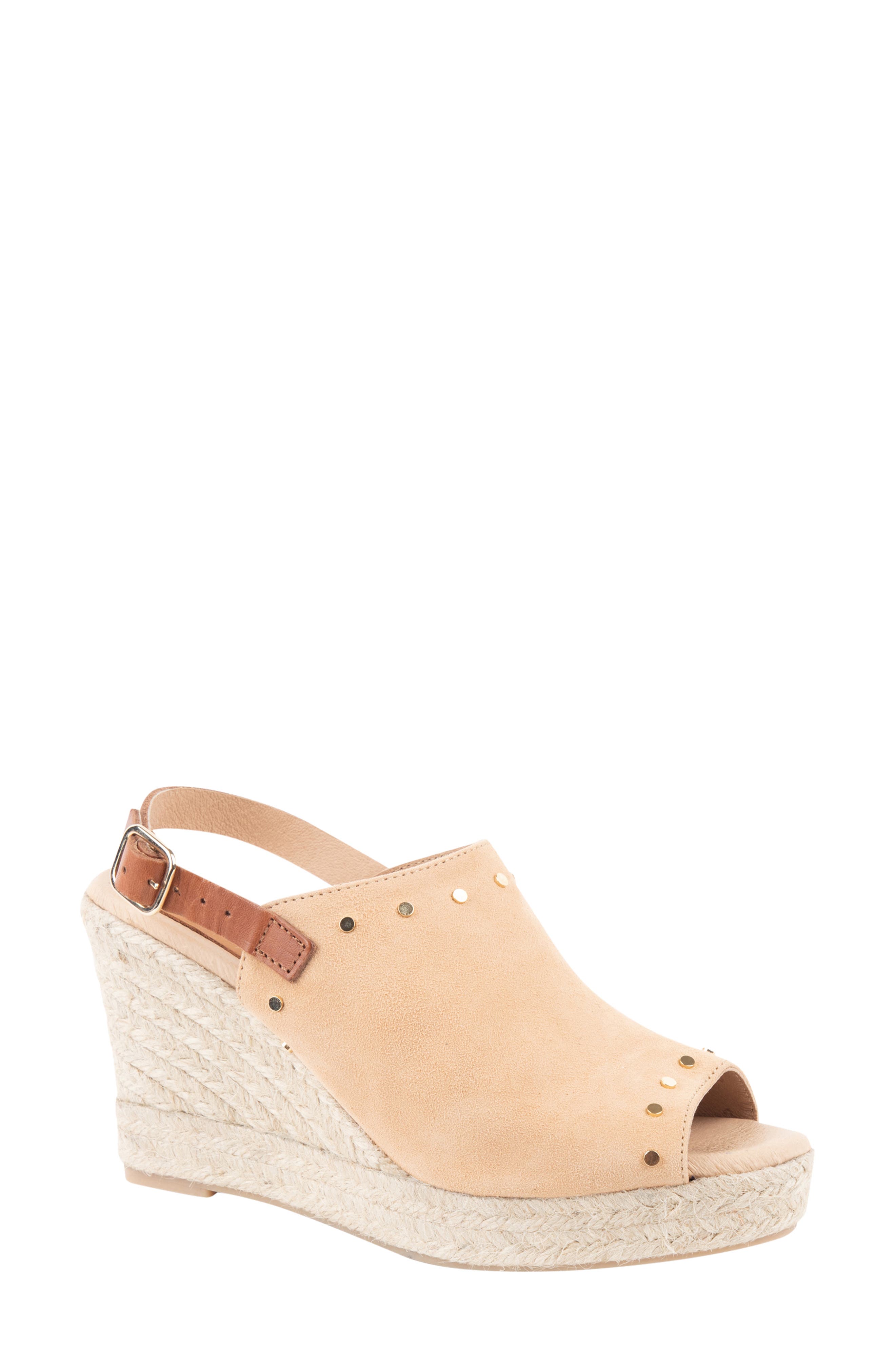 patricia green Rock Star Espadrille Wedge Sandal, Main, color, Camel