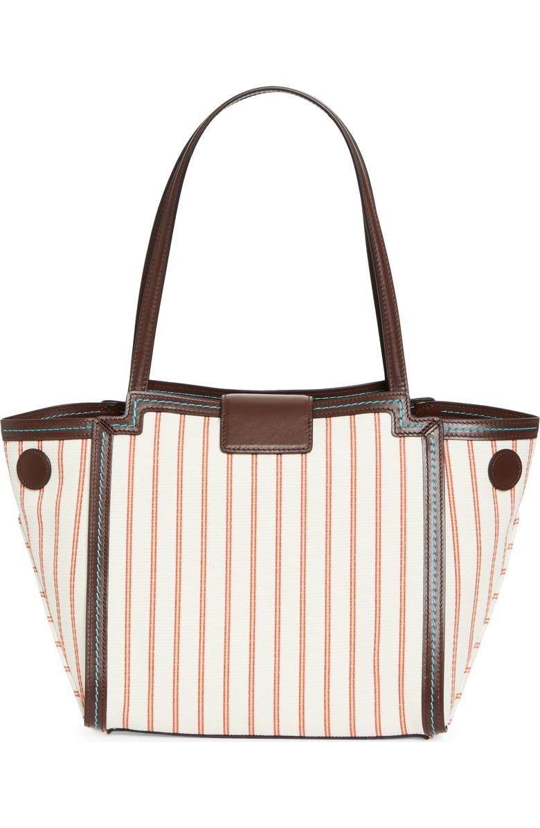 Marni Mini Riviera Stripe Tote, Alternate, color, White Comb
