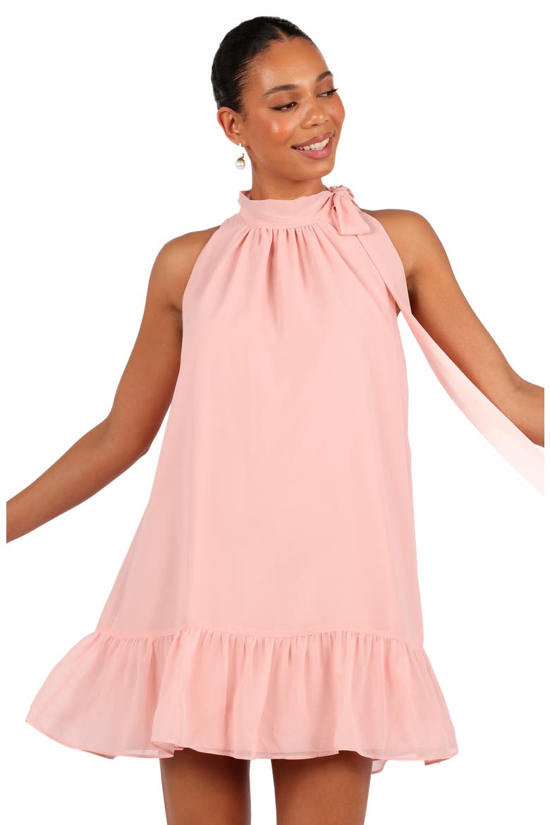 Victoria Halter Trapeze Minidress, Alternate, color, PETAL PINK