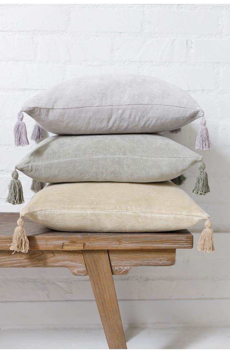 Pom Pom at Home Bianca Accent Pillow, Alternate, color, Light Grey