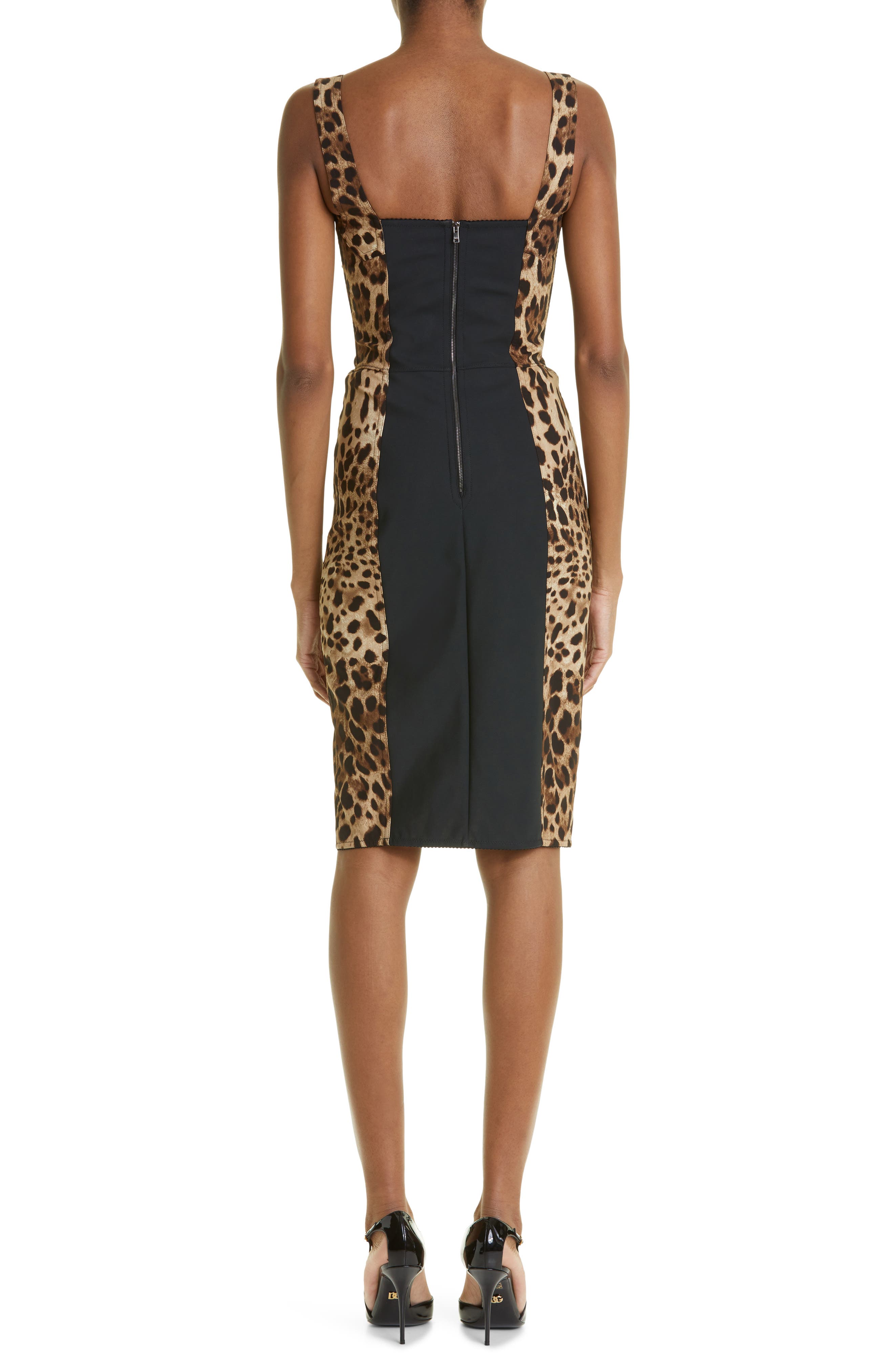 Leopard Print Cady Bustier Dress - image 2