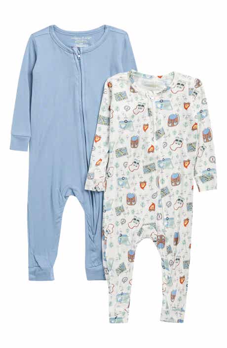 Poppy & Clay 2-Pack Explorer Print Stretch Viscose Coverall Pajamas