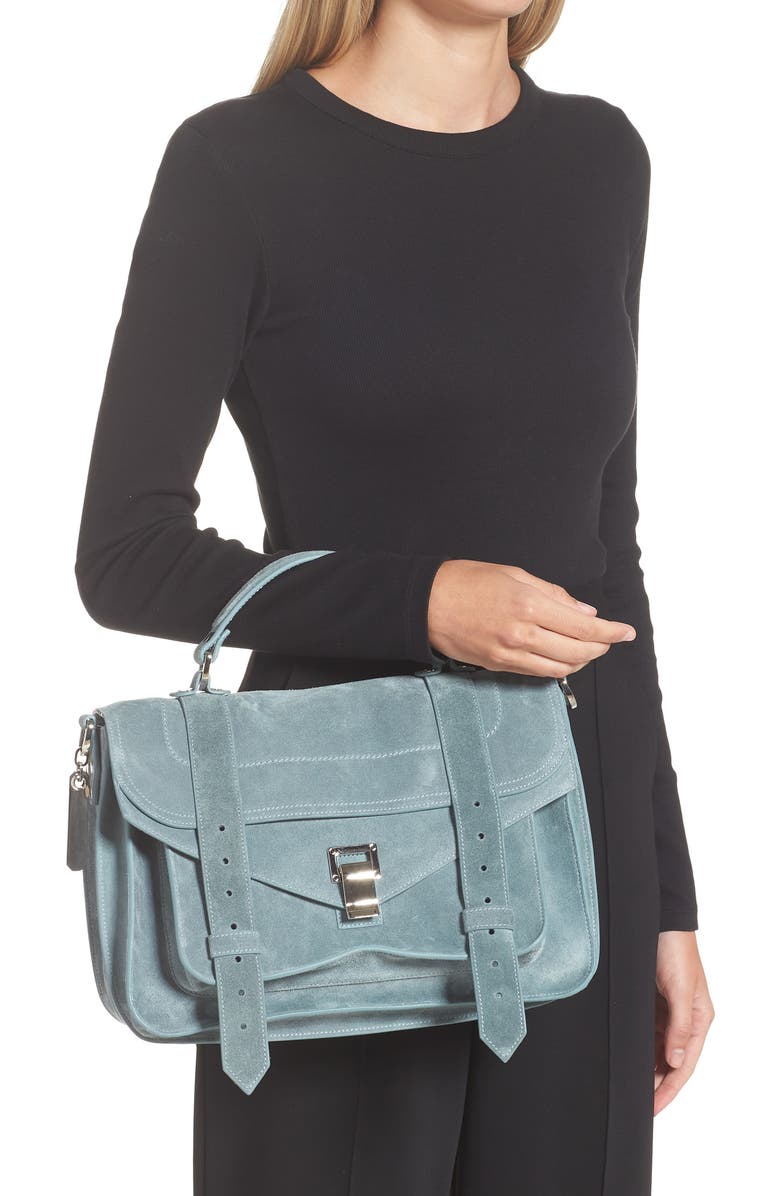 Proenza Schouler Medium PS1 Suede Crossbody Bag, Alternate, color,
