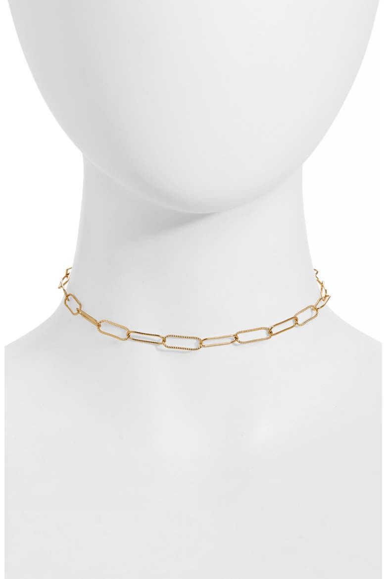 The Lincognito Chain Link Choker Necklace (Nordstrom Exclusive), Alternate, color, GOLD