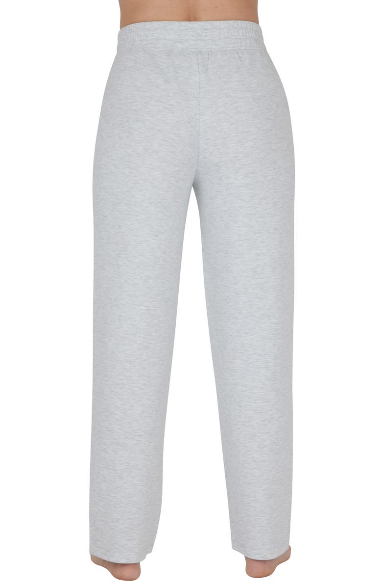 YOGALICIOUS Straight Leg Scuba Pants, Alternate, color, Heather Light Grey