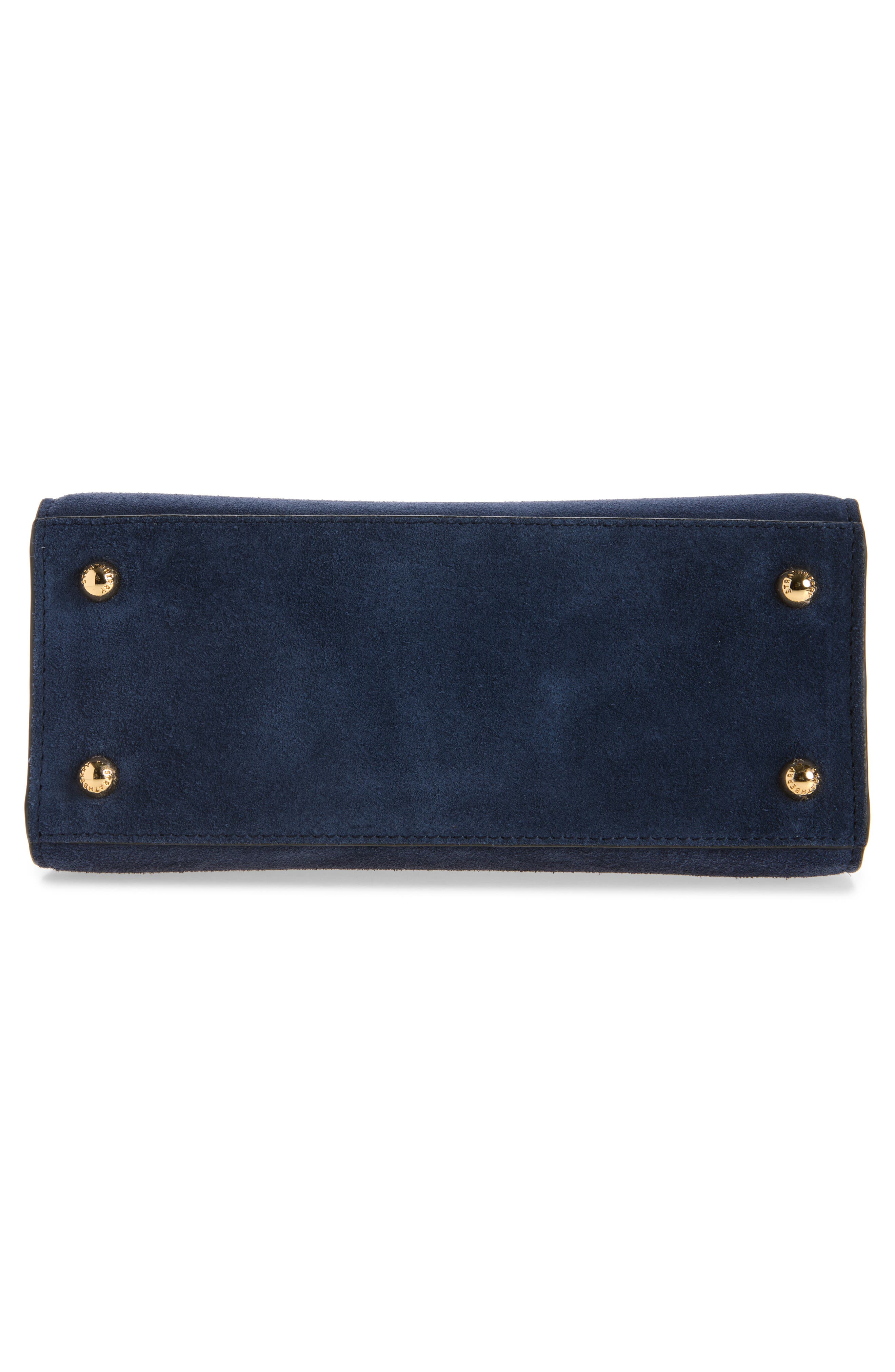 Mini Suede Tote, Alternate, color, LOCH BLUE