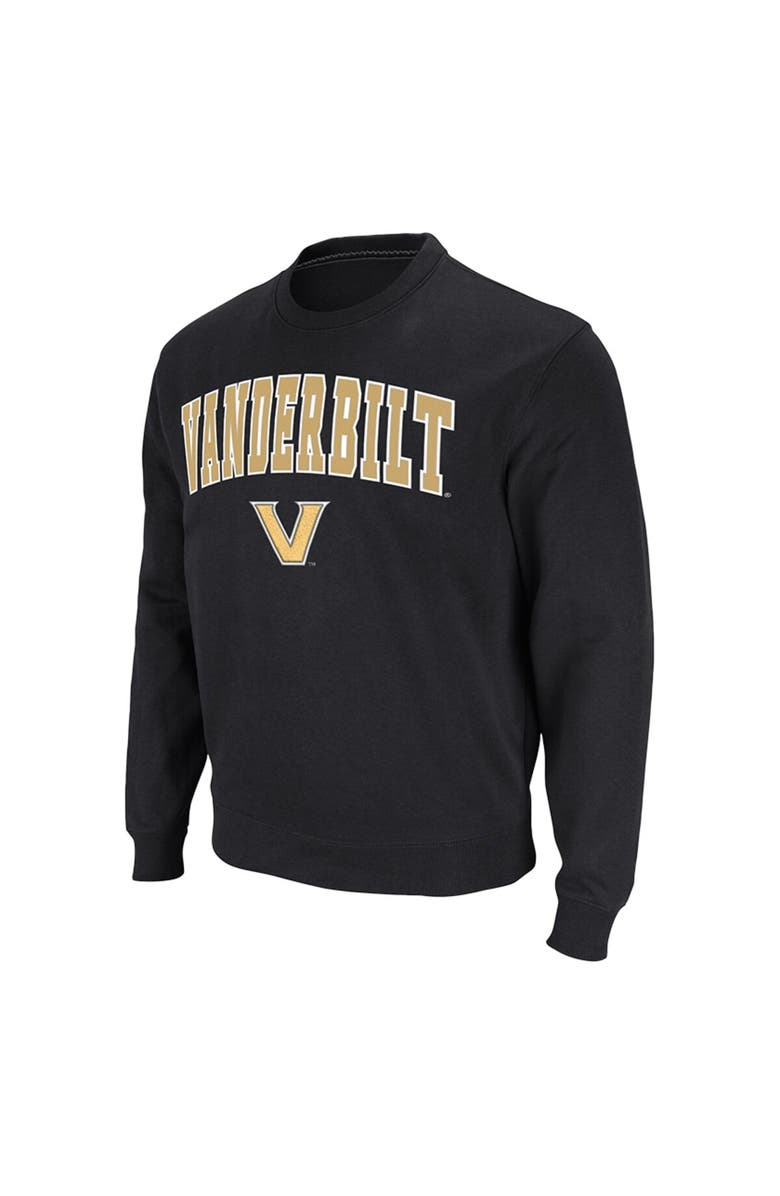 COLOSSEUM Men's Colosseum Black Vanderbilt Commodores Arch & Logo Pullover Sweatshirt, Alternate, color, Black