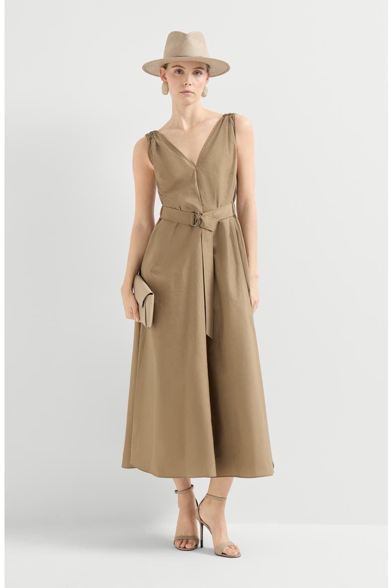 Dress with belt, Alternate, color, Sand