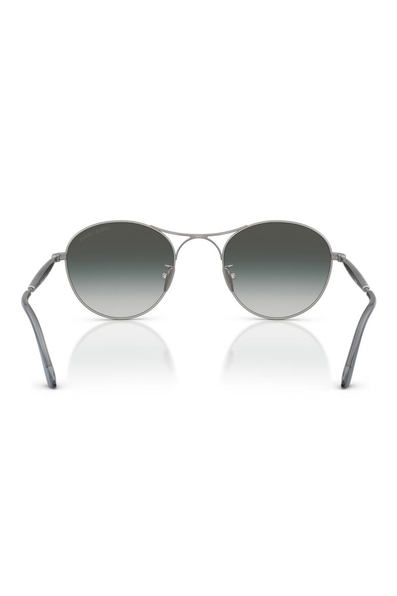 50mm Round Sunglasses, Alternate, color, MATTE GUNMETAL / GREY GREEN