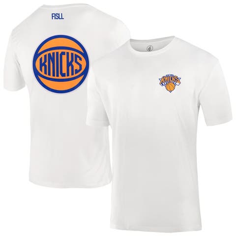 Unisex FISLL  White New York Knicks Burst Logo T-Shirt