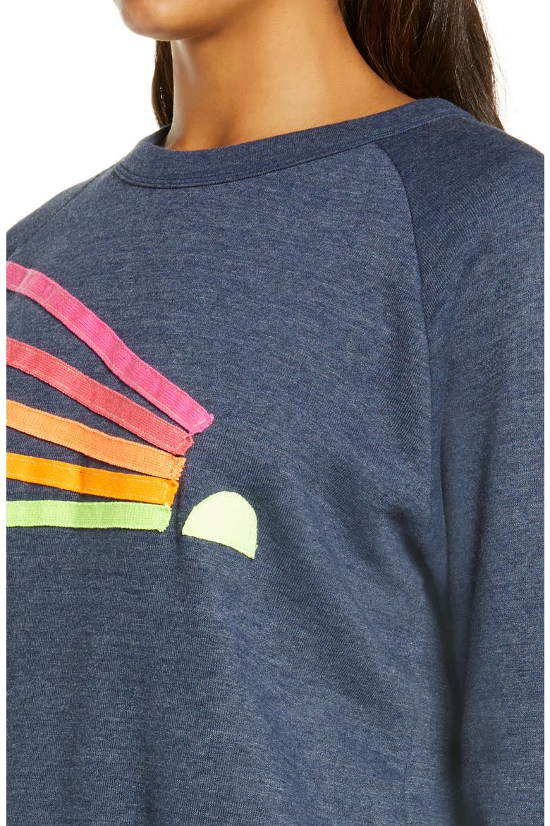 Daydream Sweatshirt, Alternate, color, HEATHER NAVY/ NEON