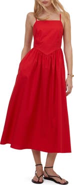 Nobody's Child Briella Smocked Back Organic Cotton Midi Sundress