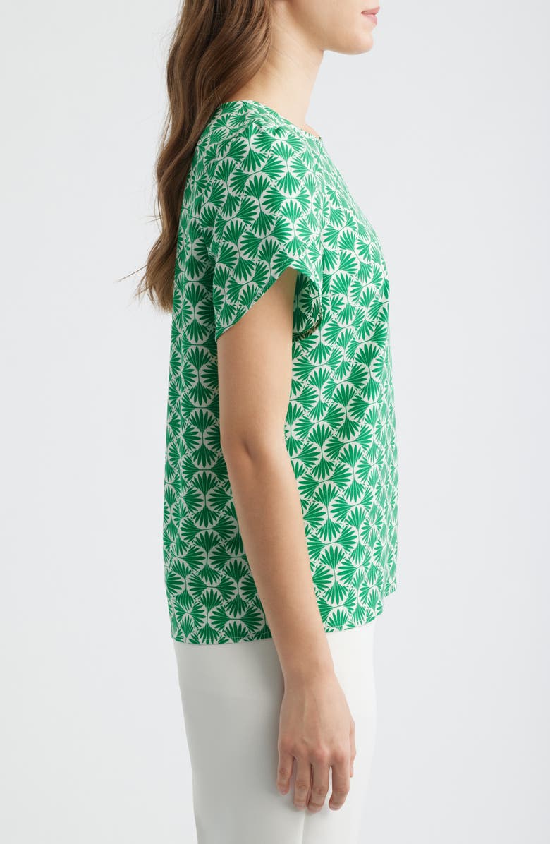 AK ANNE KLEIN Print Tulip Sleeve Top, Alternate, color, 