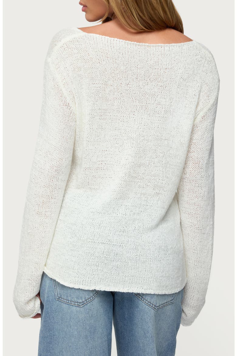 Palm Spring Scoop Neck Sweater, Alternate, color, CREAM