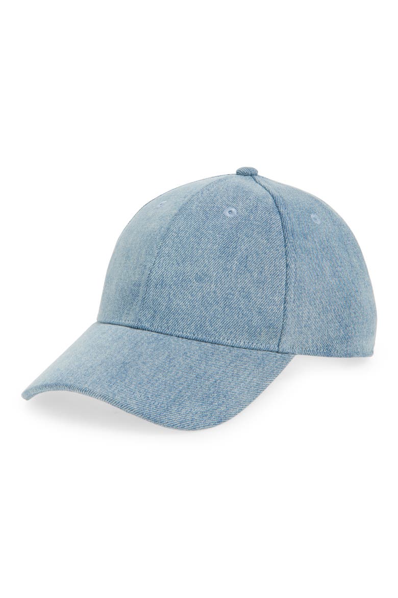 Harlow Cotton Baseball Cap, Main, color, LIGHT DENIM