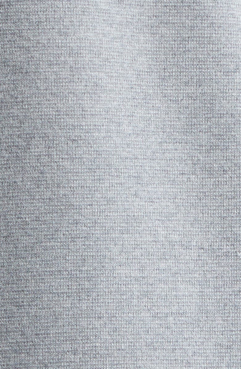 Moncler Wool Milano Stitch Zip Cardigan, Alternate, color, Pale Gray Melange