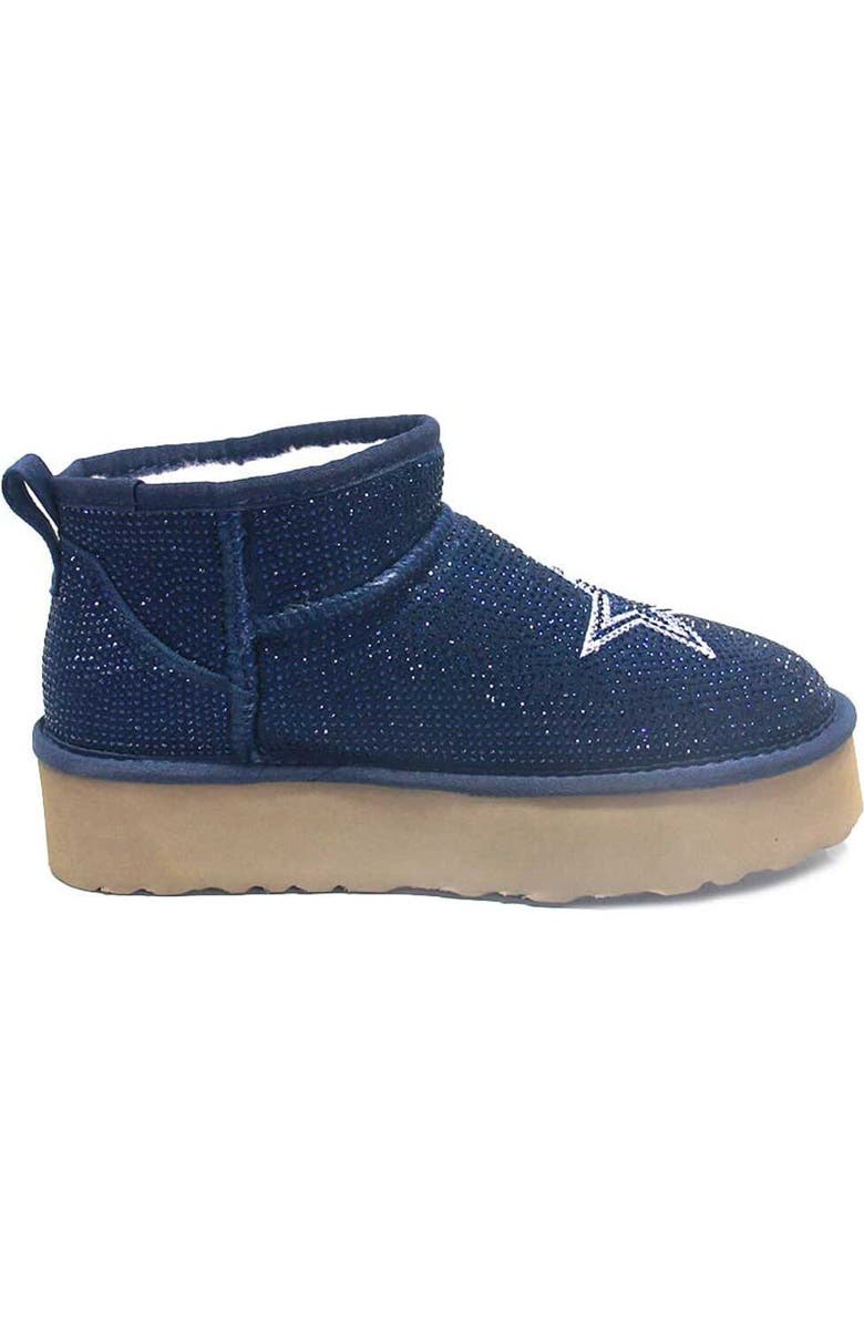CUCE Women's Cuce Navy Dallas Cowboys Crystal Platform Boots, Alternate, color,