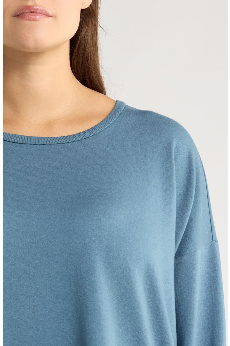 Crewneck Boxy Crop T-Shirt, Alternate, color, SEA SPRAY