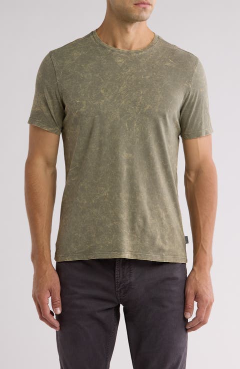 Marble Wash Cotton Crewneck T-Shirt