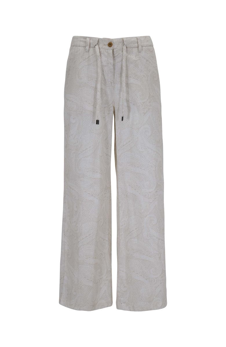 Lords of Harlech Crochet Paisley Womens Wide-leg Pant, Alternate, color, Crochet Paisley Ivory