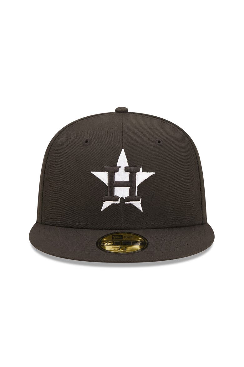 Men's New Era Black Houston Astros Team Logo 59FIFTY Fitted Hat, Alternate, color, Black