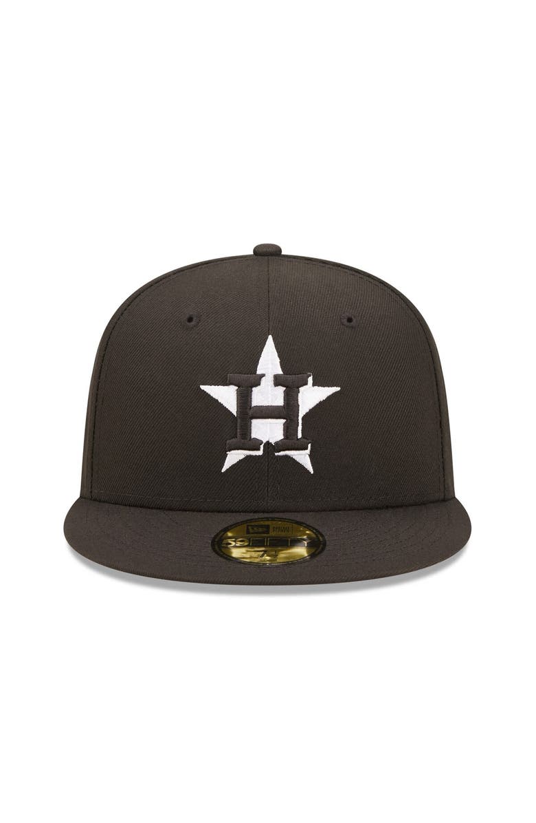 New Era Men's New Era Black Houston Astros Team Logo 59FIFTY Fitted Hat, Alternate, color,