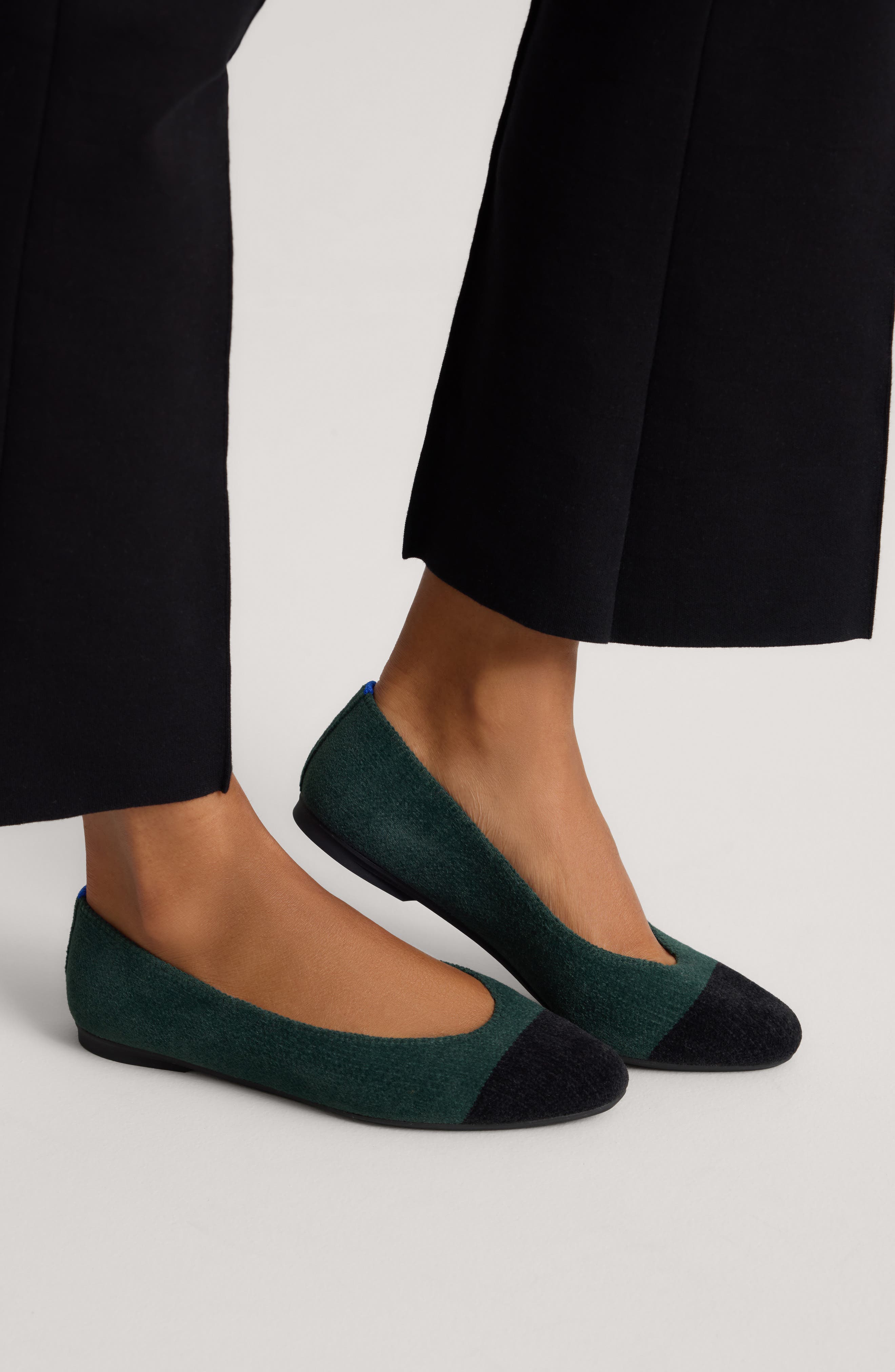 The Almond Ballet Flat, Alternate, color, REVELVET EVERGREEN CAPTOE