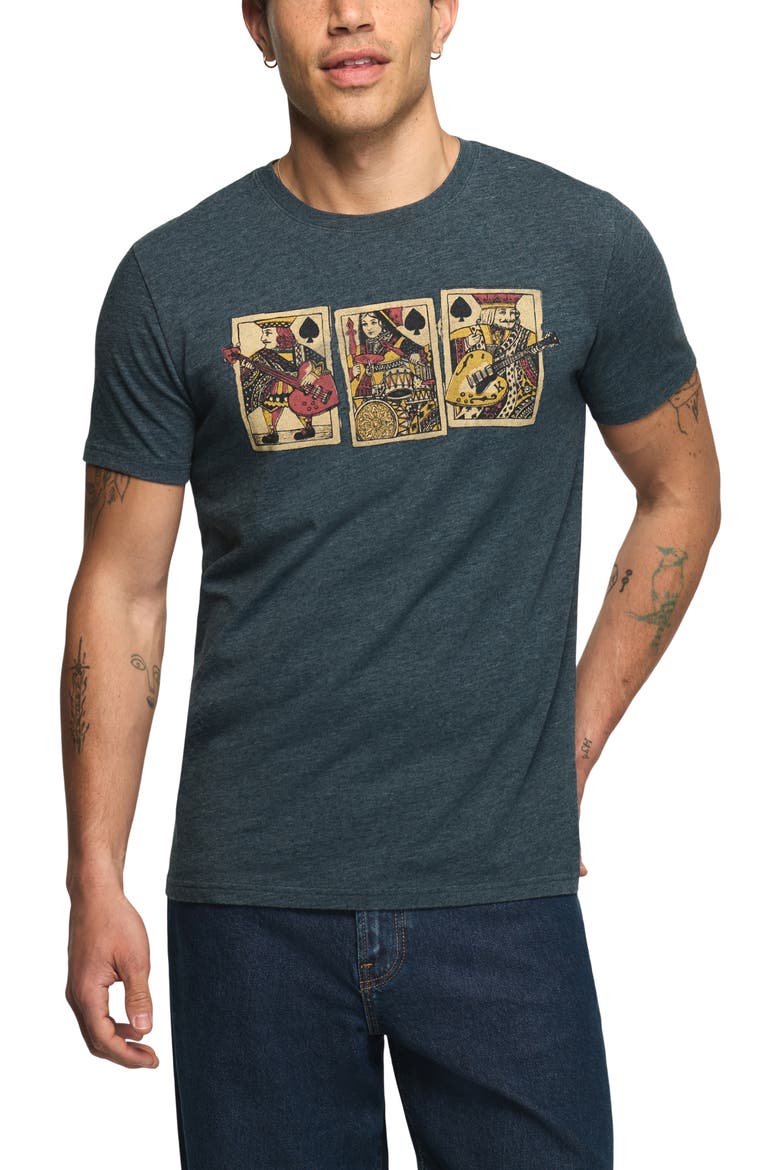 Playing Cards Graphic Tee, Main, color, MIDNIGHT NAVY