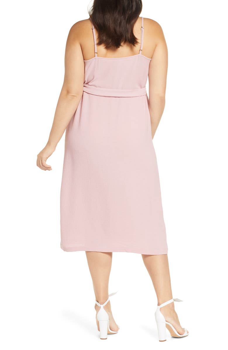 Chelsea28 Crepe Wrap Midi Dress, Alternate, color, 