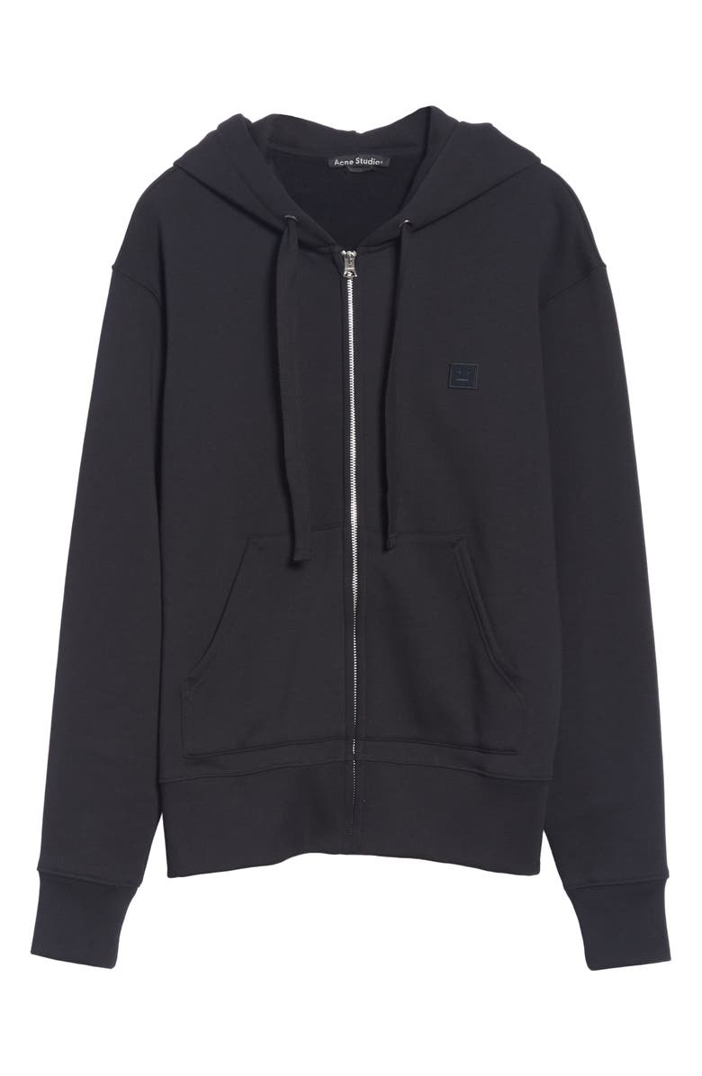 Acne Studios Ferris Face Patch Unisex Zip Hoodie, Alternate, color,